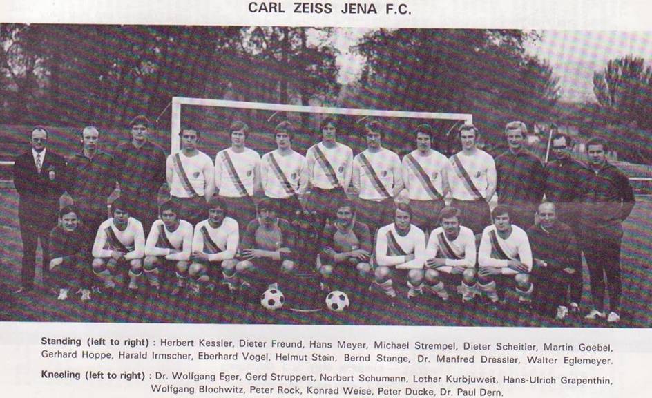 CARL ZEISS Jena 08.11.1972 programme LEEDS United 
