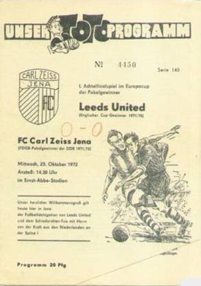 Wolves v Carl Zeiss Jena Uefa Cup1971-72 
