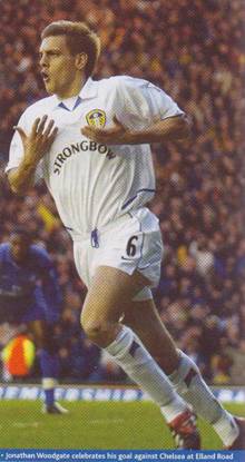 2003 Chelsea Woodgate celebrates his goal